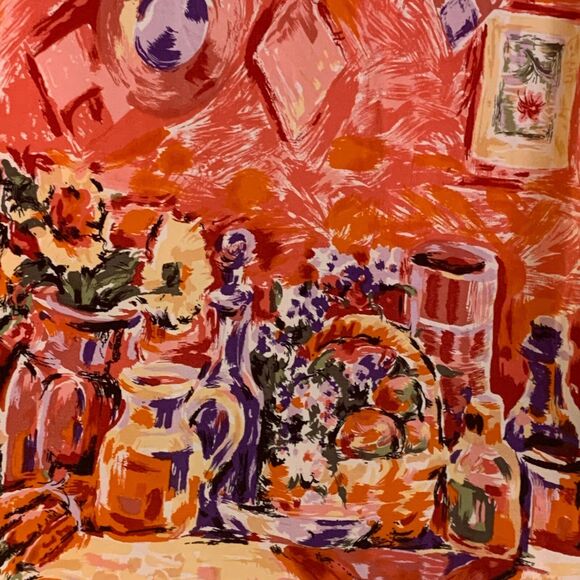 Vintage Silk Bomber Jacket LG Women's Long Sleeves Art to Wear Lightweight Coat - Picture 8 of 14